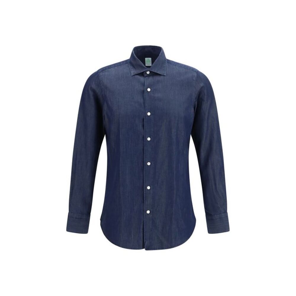 Finamore Blue Denim Men's Shirt